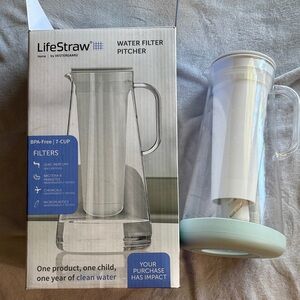 LifeStraw Home Pitcher BPA Free Plastic 7 cup White